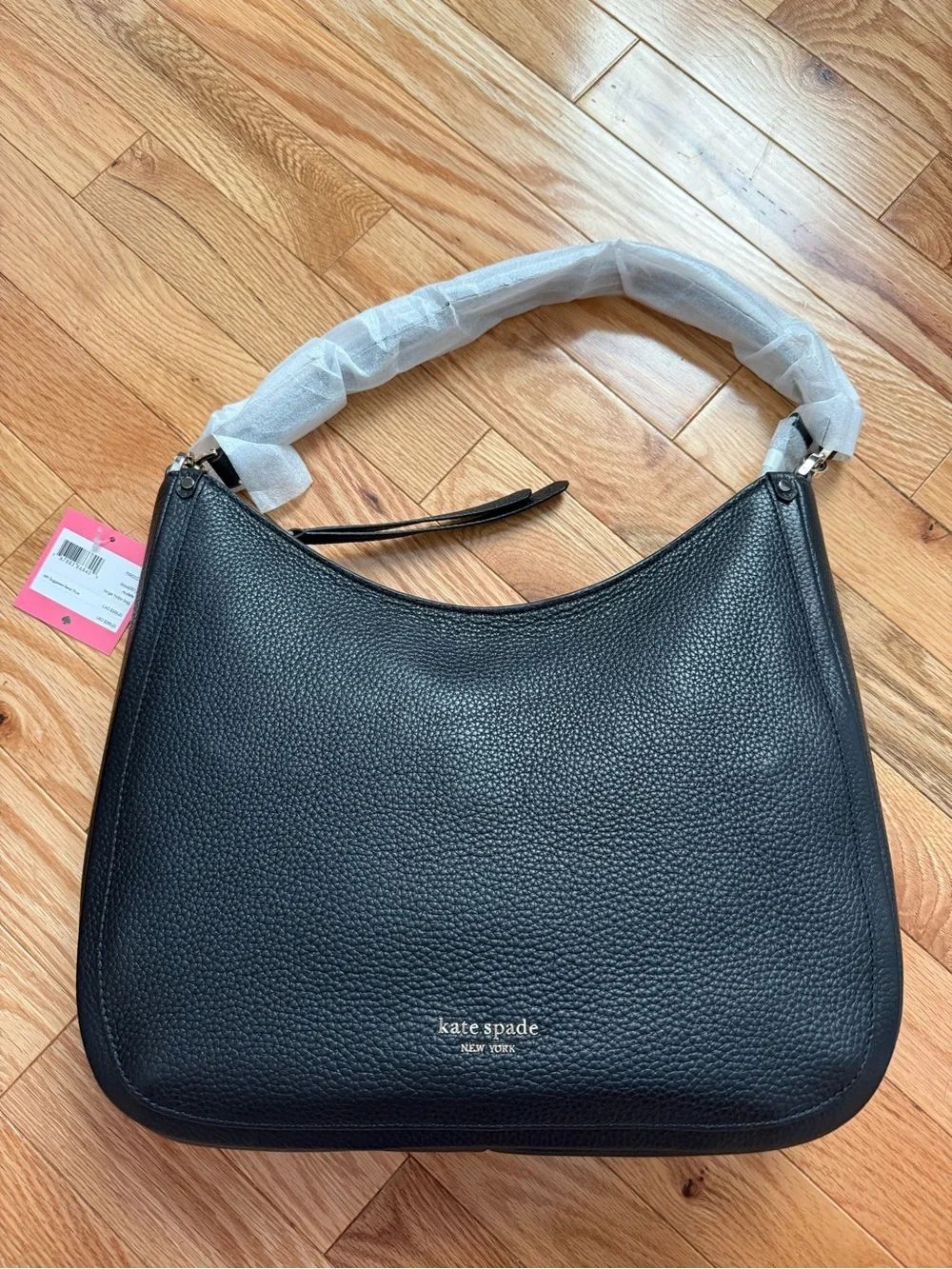 kate spade Black Pebbled Leather Shoulder Hobo
